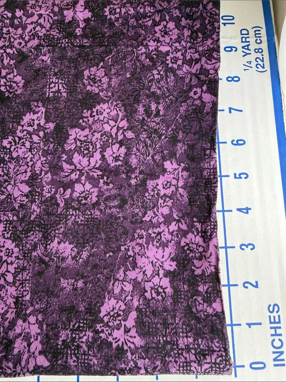 Vintage California Fashions Purple Floral Drapey Rayon-Like Fabric 3 Yds x 48